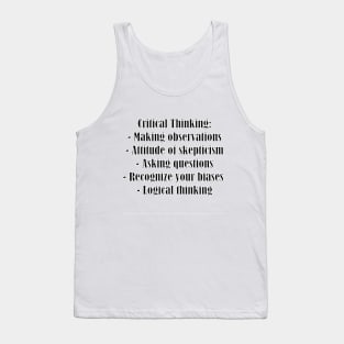 Critical Thinking Tank Top